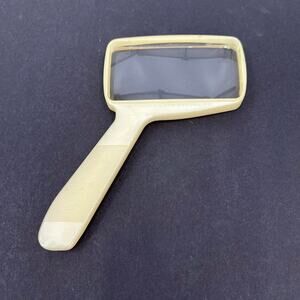 Vintage Bausch & Lomb Lucite Magnifying Glass Hand Decorated Reader